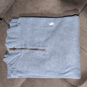 Polo by Ralph Lauren Men's Light Blue Zip-Up Sweater
